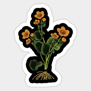 Colorful flowers and leaves Sticker